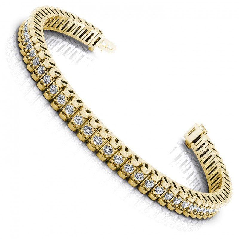 Round Cut Diamonds Designer Diamond Bracelet in 14KT White Gold