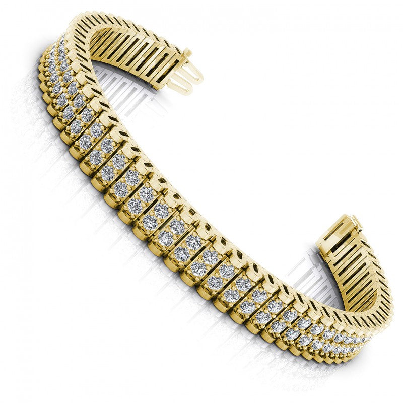 Round Cut Diamonds Designer Diamond Bracelet in 14KT White Gold