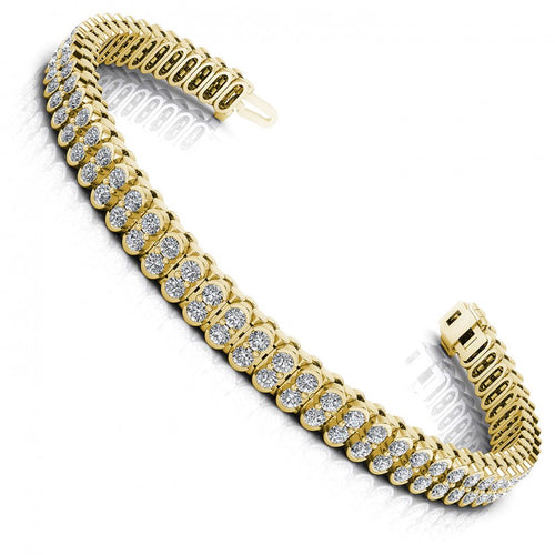 Round Cut Diamonds Designer Diamond Bracelet in 14KT White Gold
