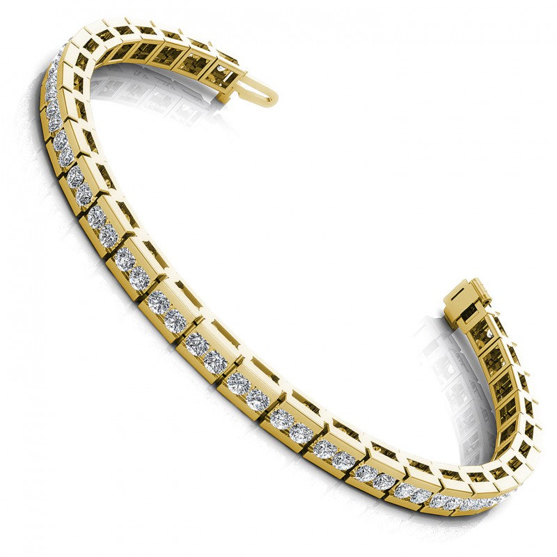 Round Cut Diamonds Tennis Bracelet in 14KT White Gold