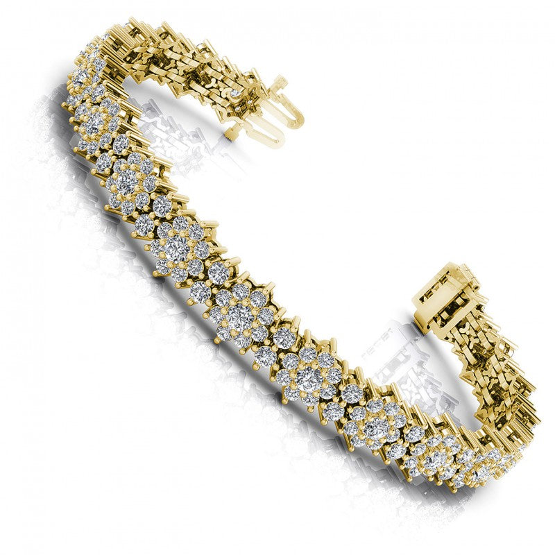 Round Cut Diamonds Vintage Bracelet in 14KT White Gold