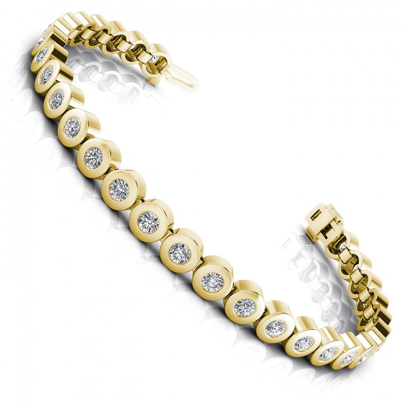 Round Cut Diamonds Tennis Bracelet in 14KT White Gold