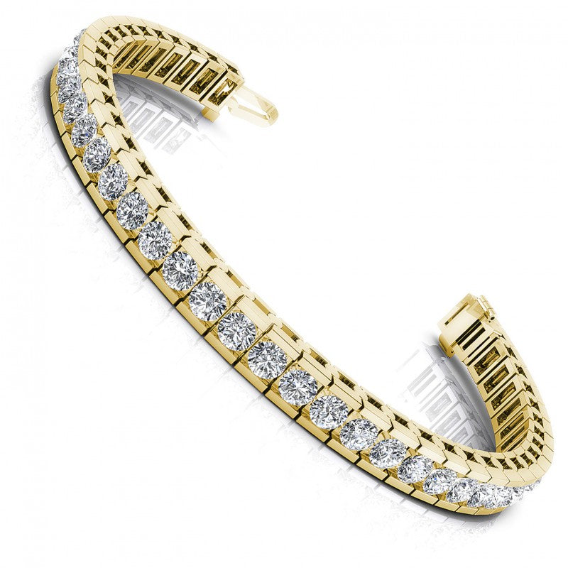 Round Cut Diamonds Tennis Bracelet in 14KT White Gold