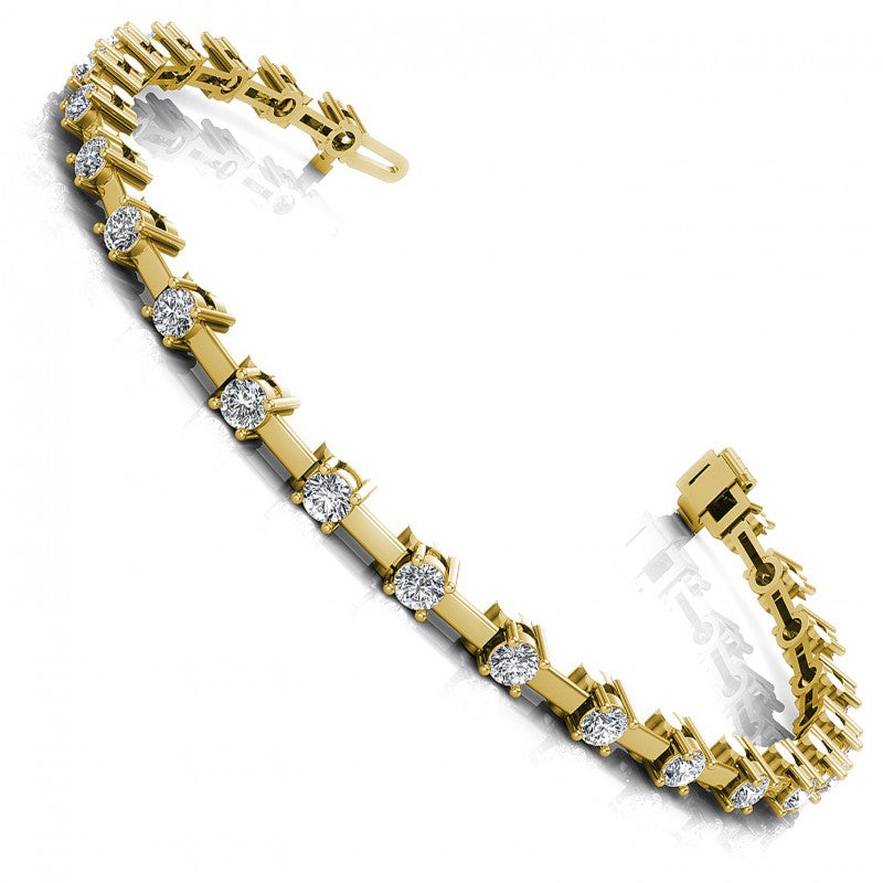 Round Diamonds 1.00CT Designer Diamond Bracelet in 14KT White Gold