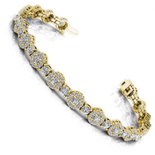 Round Diamonds 5.50CT Vintage Bracelet in 14KT White Gold