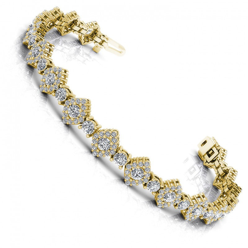 Round Diamonds 5.50CT Vintage Bracelet in 14KT White Gold