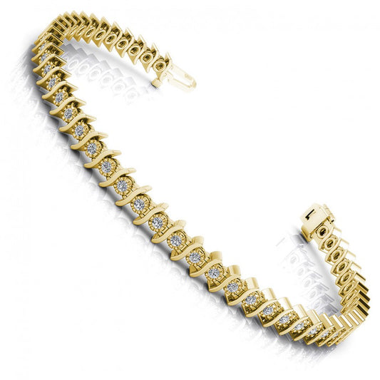 Round Diamonds 0.50CT Tennis Bracelet in 14KT White Gold
