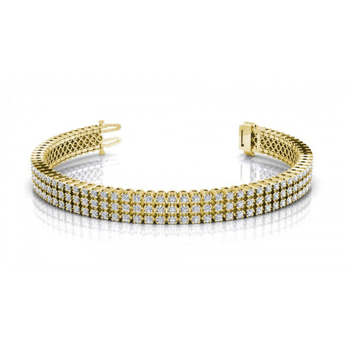 Round Diamonds 5.50CT Designer Diamond Bracelet in 14KT White Gold