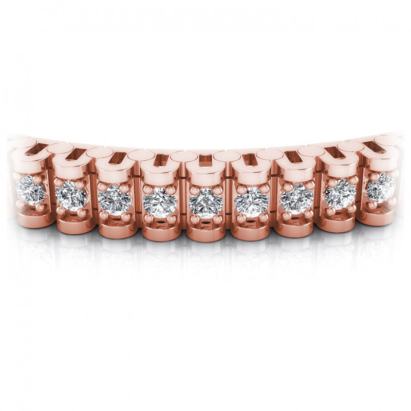 Round Cut Diamonds Designer Diamond Bracelet in 18KT Yellow Gold