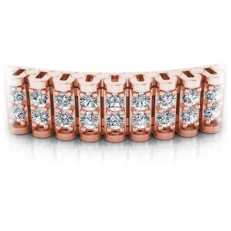 Round Cut Diamonds Designer Diamond Bracelet in 18KT Yellow Gold
