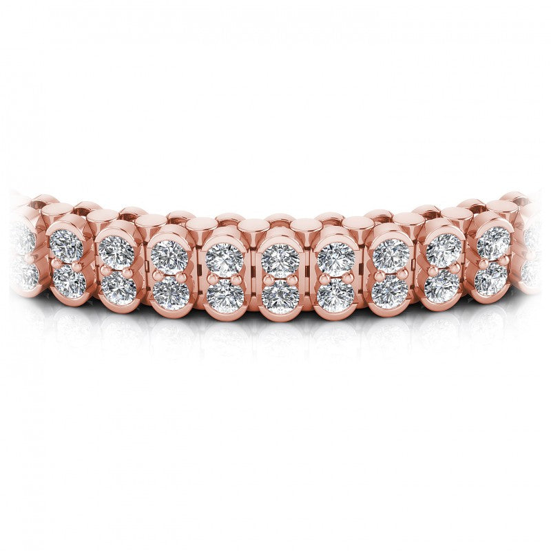 Round Cut Diamonds Designer Diamond Bracelet in 18KT Yellow Gold