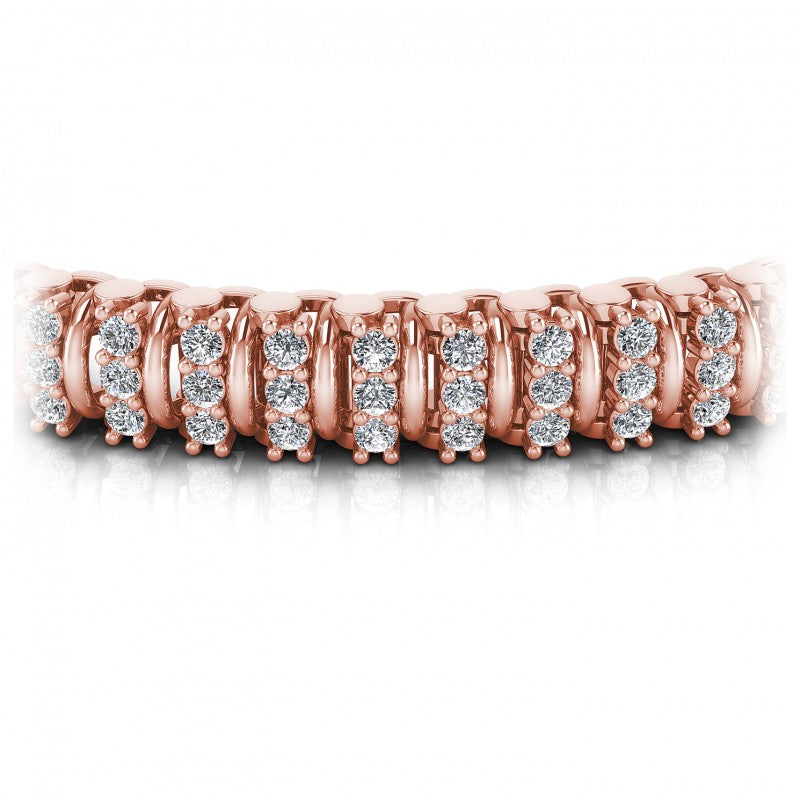 Round Cut Diamonds Designer Diamond Bracelet in 18KT Yellow Gold