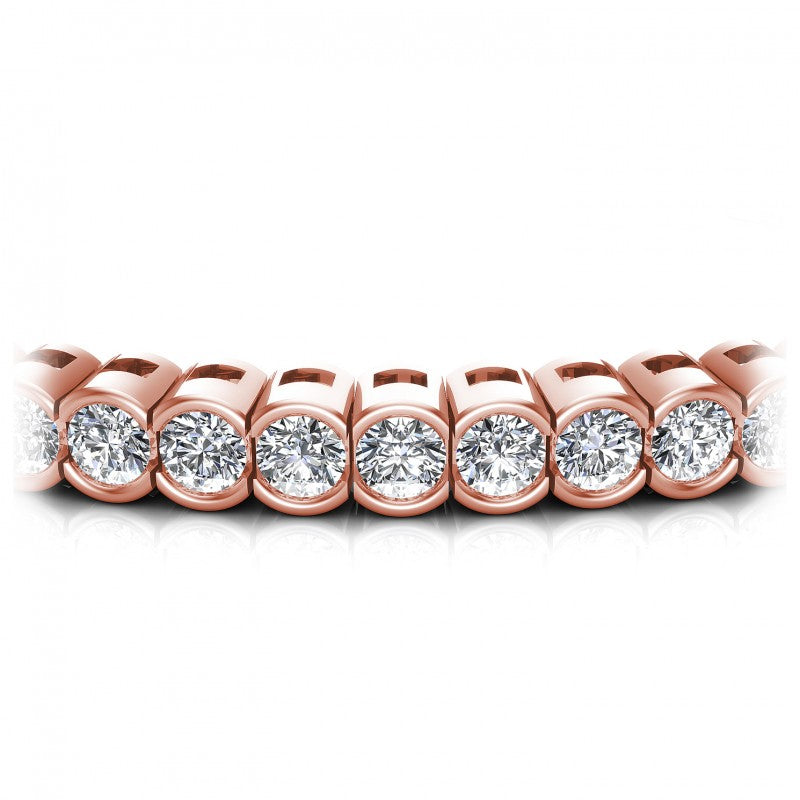 Round Cut Diamonds Tennis Bracelet in 18KT Yellow Gold