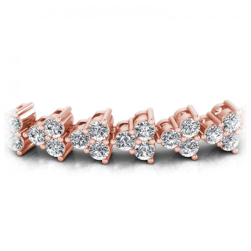 Round Cut Diamonds Designer Diamond Bracelet in 18KT Yellow Gold