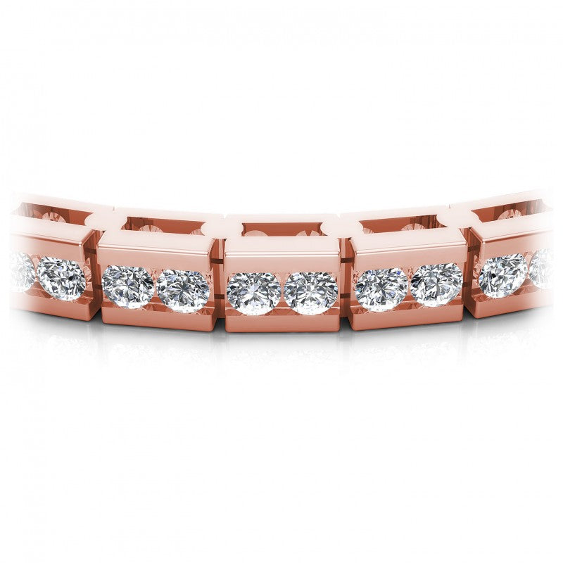Round Cut Diamonds Tennis Bracelet in 18KT Yellow Gold