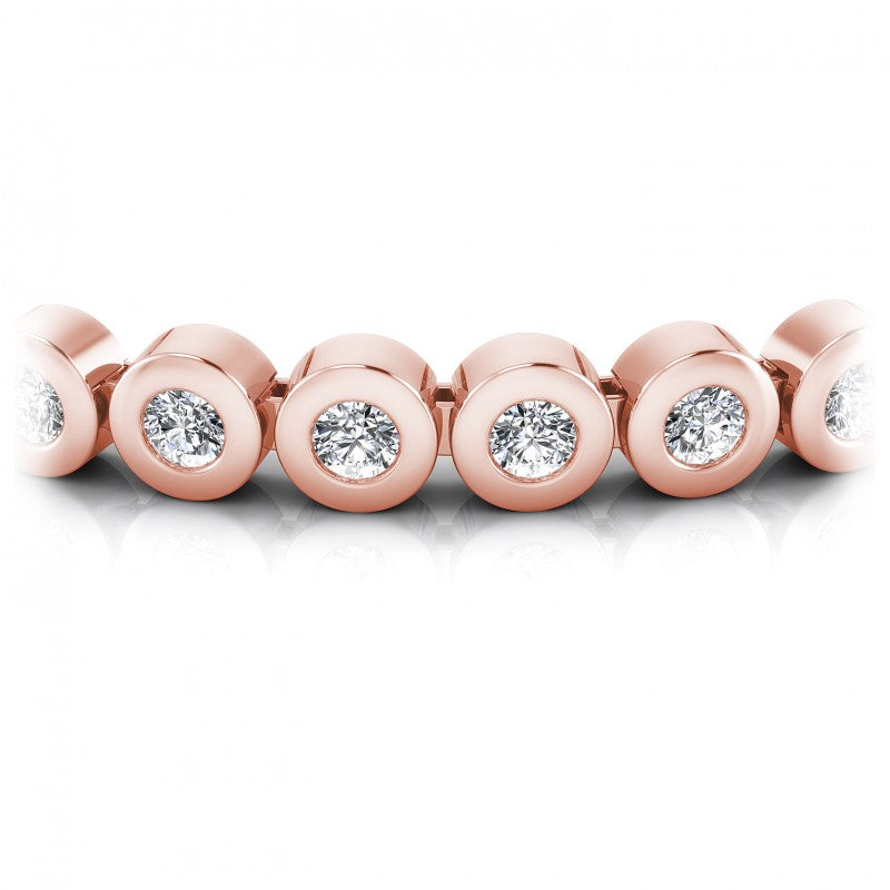 Round Cut Diamonds Tennis Bracelet in 18KT Yellow Gold