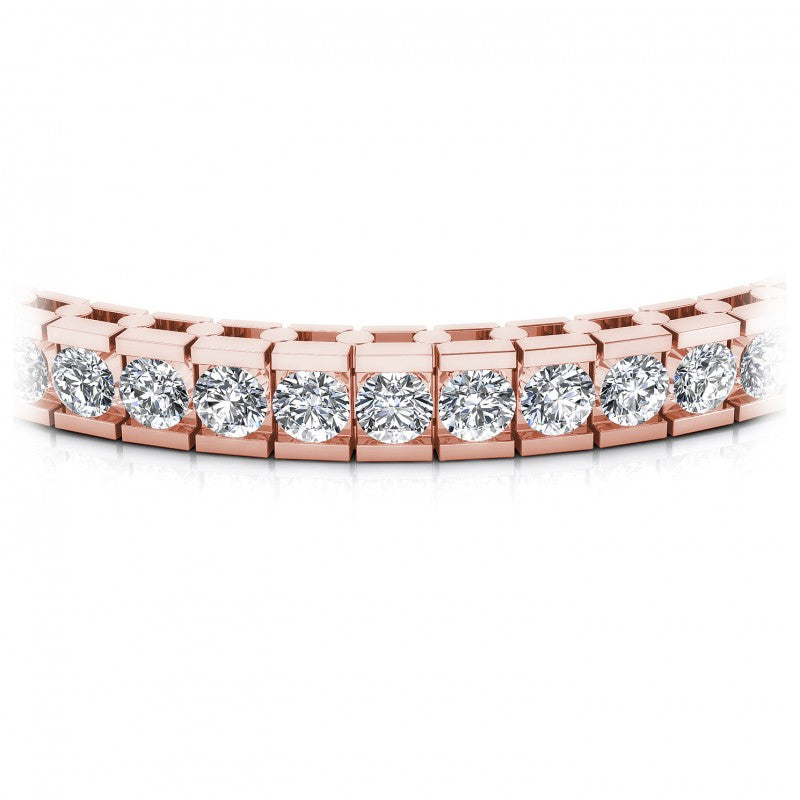 Round Cut Diamonds Tennis Bracelet in 18KT Yellow Gold