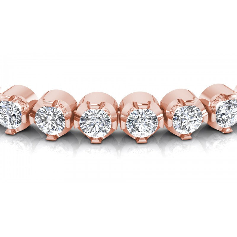 Round Cut Diamonds Tennis Bracelet in 18KT Yellow Gold