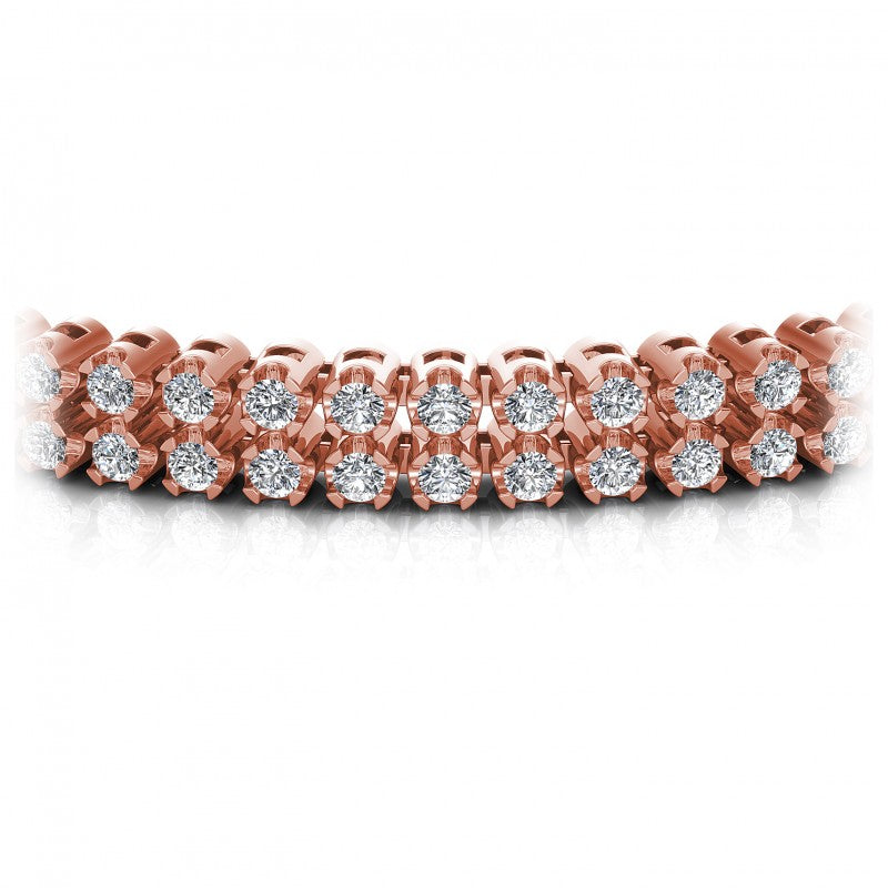 Round Diamonds 3.50CT Designer Diamond Bracelet in 14KT Yellow Gold
