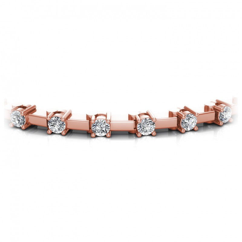 Round Diamonds 1.00CT Designer Diamond Bracelet in 18KT Yellow Gold