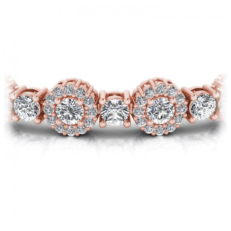 Round Diamonds 5.50CT Vintage Bracelet in 18KT Yellow Gold