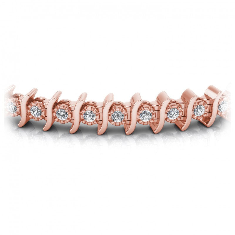 Round Diamonds 0.50CT Tennis Bracelet in 18KT Yellow Gold
