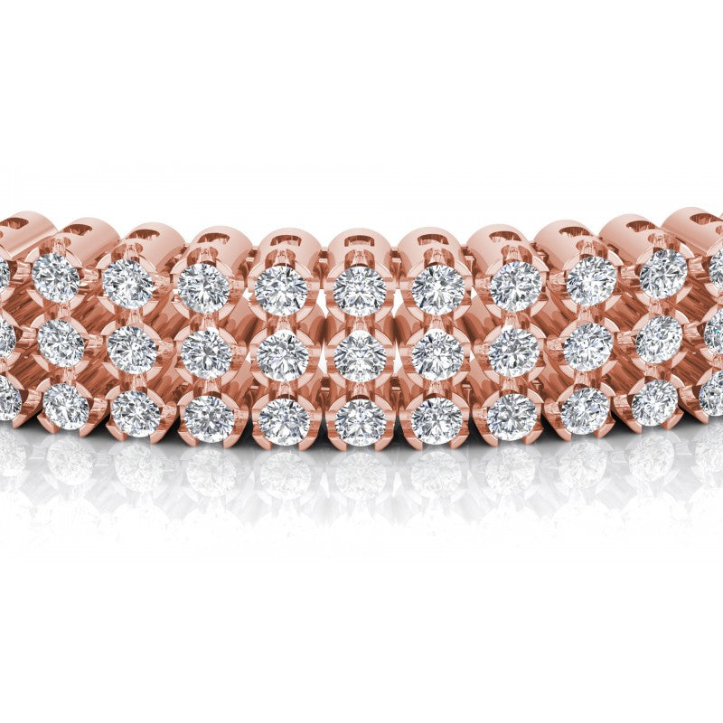 Round Diamonds 5.50CT Designer Diamond Bracelet in 18KT Yellow Gold