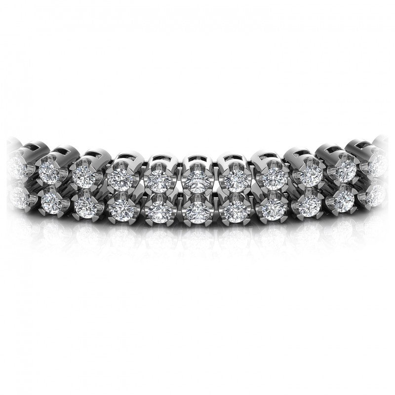 Round Diamonds 3.50CT Designer Diamond Bracelet in 14KT Yellow Gold
