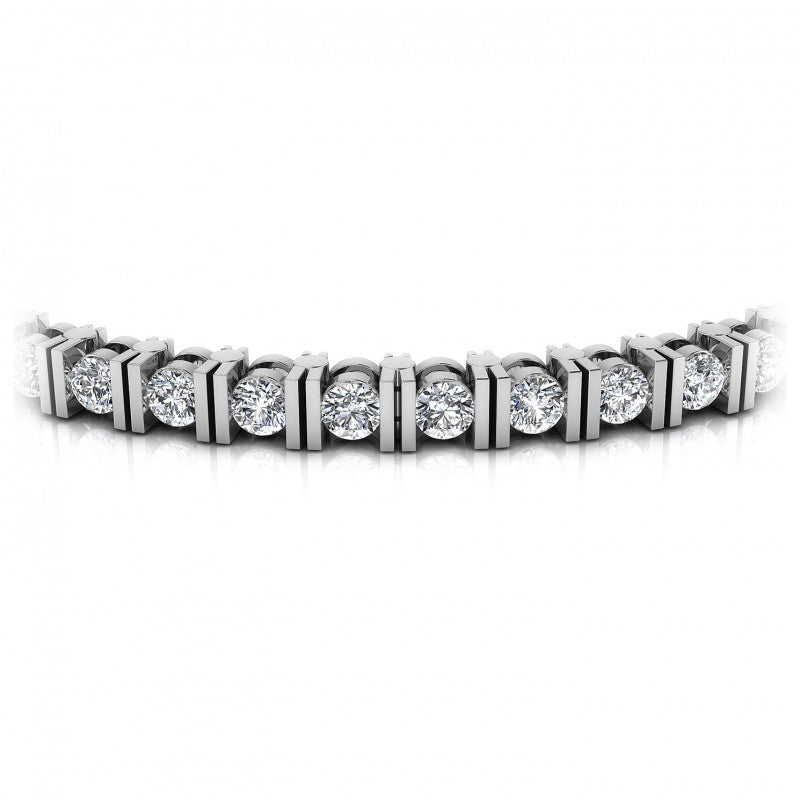 Round Diamonds 3.00CT Tennis Bracelet in 14KT Yellow Gold
