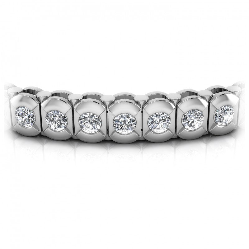 Round Diamonds 2.00CT Tennis Bracelet in 14KT Yellow Gold
