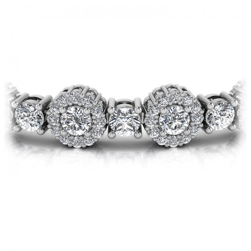 Round Diamonds 5.50CT Vintage Bracelet in 14KT Yellow Gold