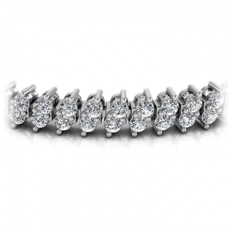 Round Diamonds 4.00CT Designer Diamond Bracelet in 14KT Yellow Gold