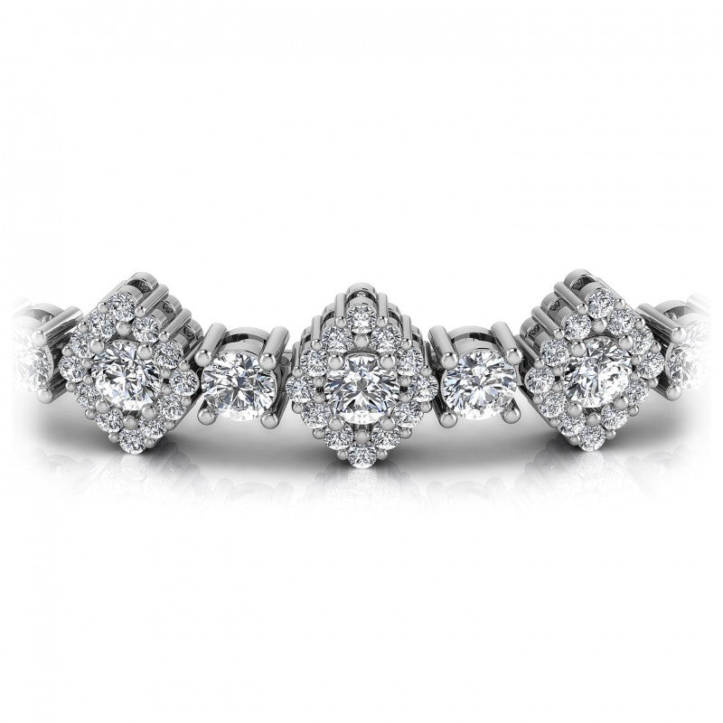 Round Diamonds 5.50CT Vintage Bracelet in 14KT Yellow Gold