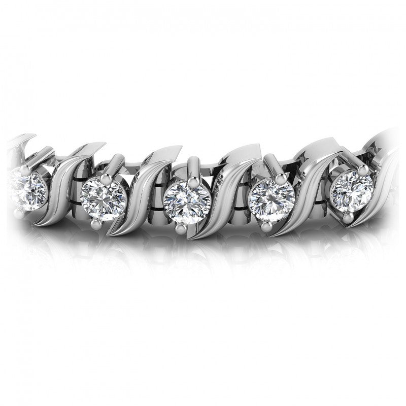Round Diamonds 2.00CT Tennis Bracelet in 14KT Yellow Gold