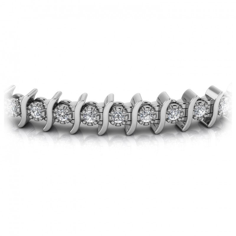 Round Diamonds 0.50CT Tennis Bracelet in 14KT Yellow Gold