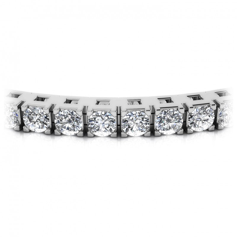 Round Cut Diamonds Tennis Bracelet in 14KT Yellow Gold