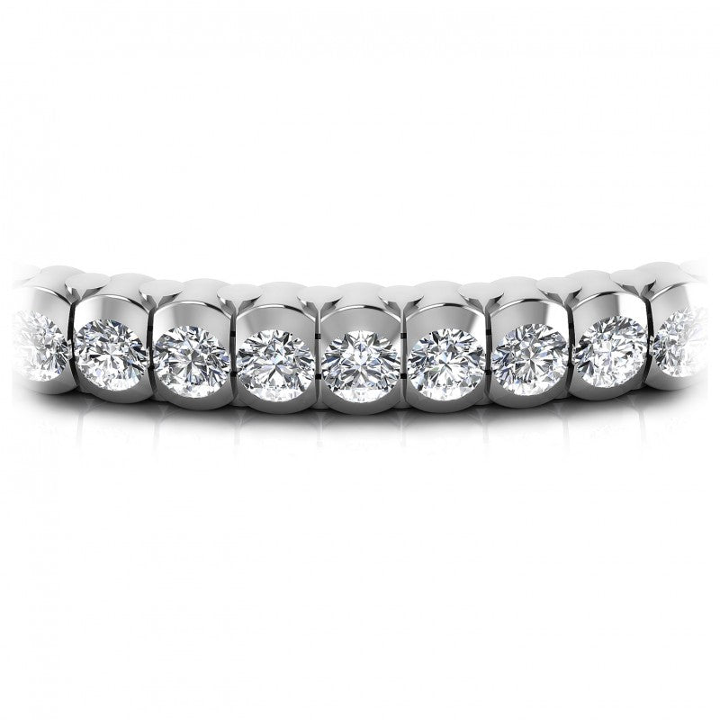Round Cut Diamonds Tennis Bracelet in 14KT Yellow Gold
