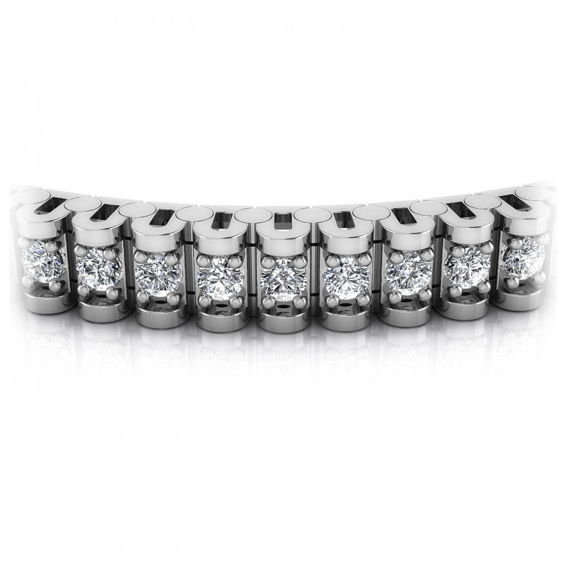 Round Cut Diamonds Designer Diamond Bracelet in 14KT Yellow Gold