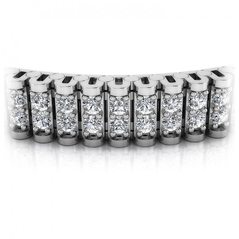 Round Cut Diamonds Designer Diamond Bracelet in 14KT Yellow Gold