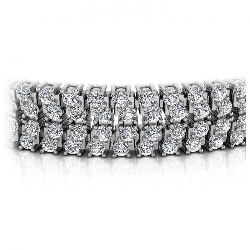 Round Cut Diamonds Designer Diamond Bracelet in 14KT Yellow Gold