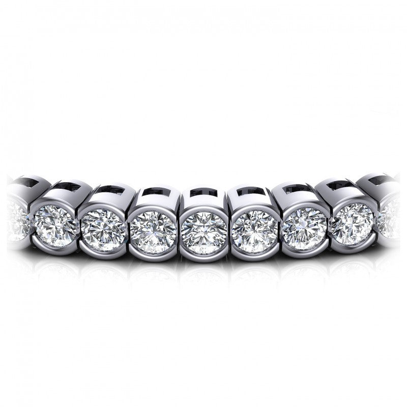 Round Cut Diamonds Tennis Bracelet in 14KT Yellow Gold