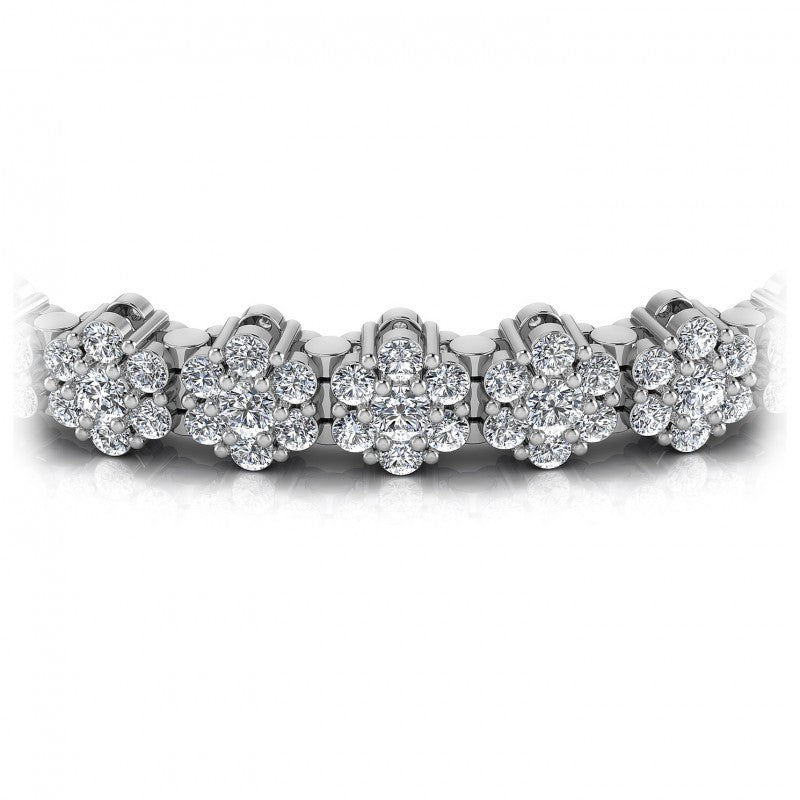 Round Cut Diamonds Vintage Bracelet in 14KT Yellow Gold
