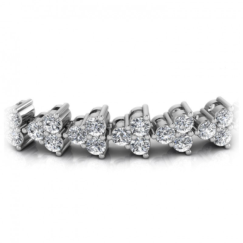 Round Cut Diamonds Designer Diamond Bracelet in 14KT Yellow Gold