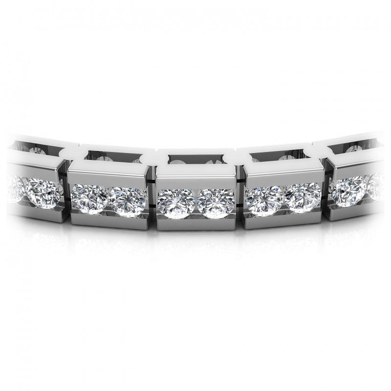 Round Cut Diamonds Tennis Bracelet in 14KT Yellow Gold