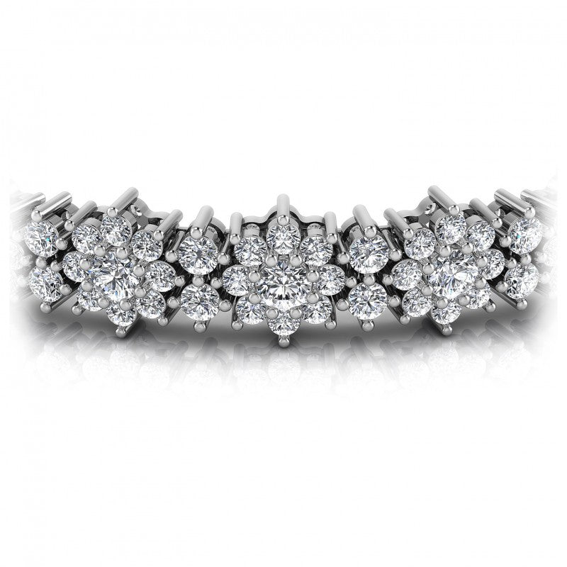 Round Cut Diamonds Vintage Bracelet in 14KT Yellow Gold