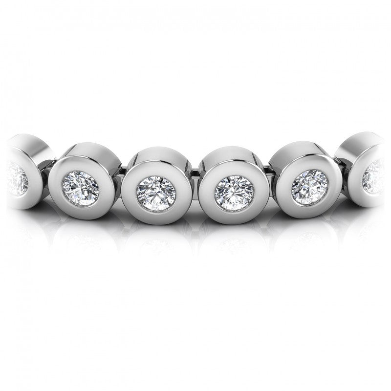 Round Cut Diamonds Tennis Bracelet in 14KT Yellow Gold