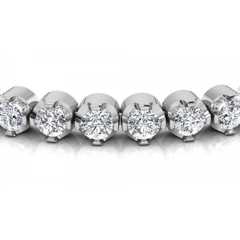 Round Cut Diamonds Tennis Bracelet in 14KT Yellow Gold