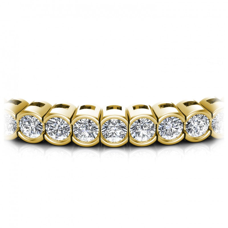 Round Cut Diamonds Tennis Bracelet in 14KT Yellow Gold