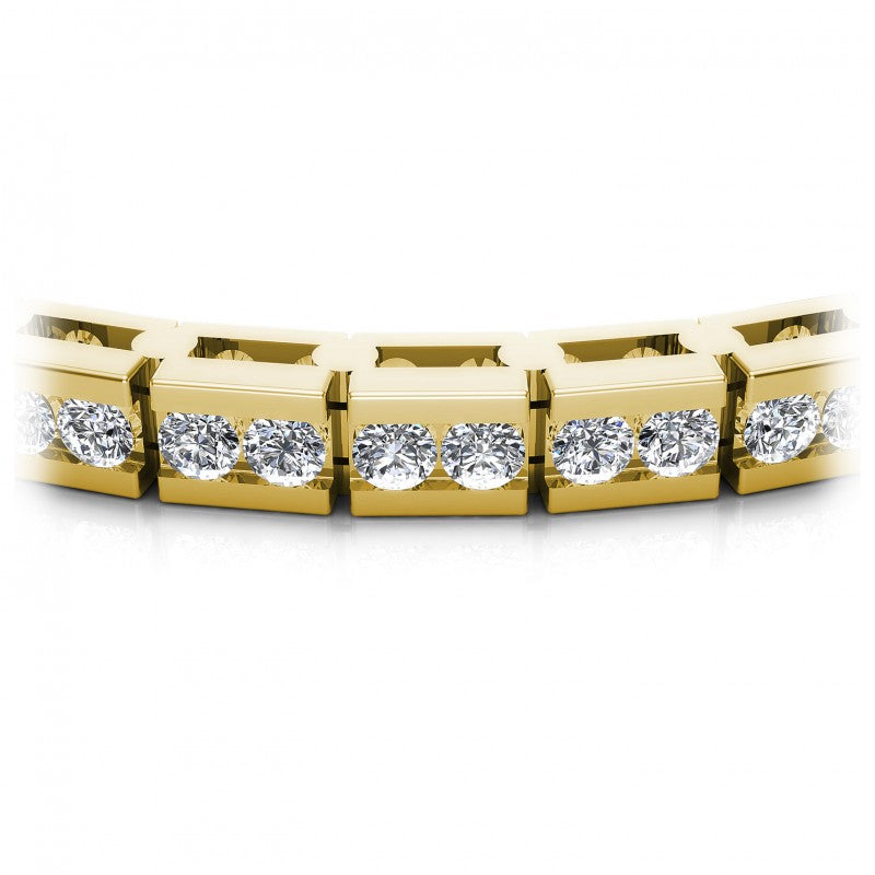 Round Cut Diamonds Tennis Bracelet in 14KT Yellow Gold