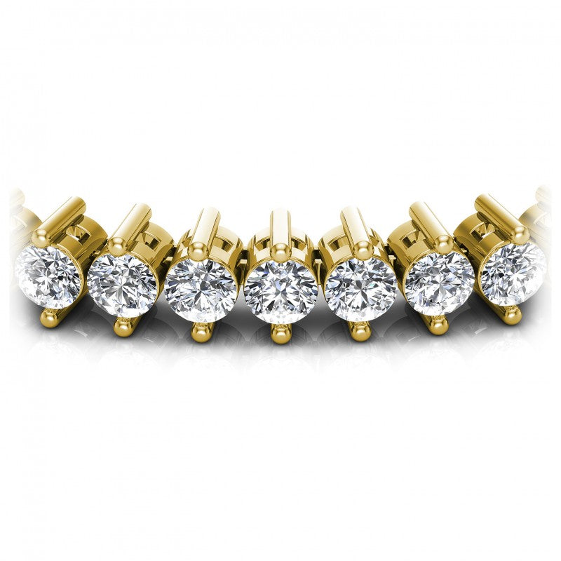 Round Cut Diamonds Tennis Bracelet in 14KT Yellow Gold